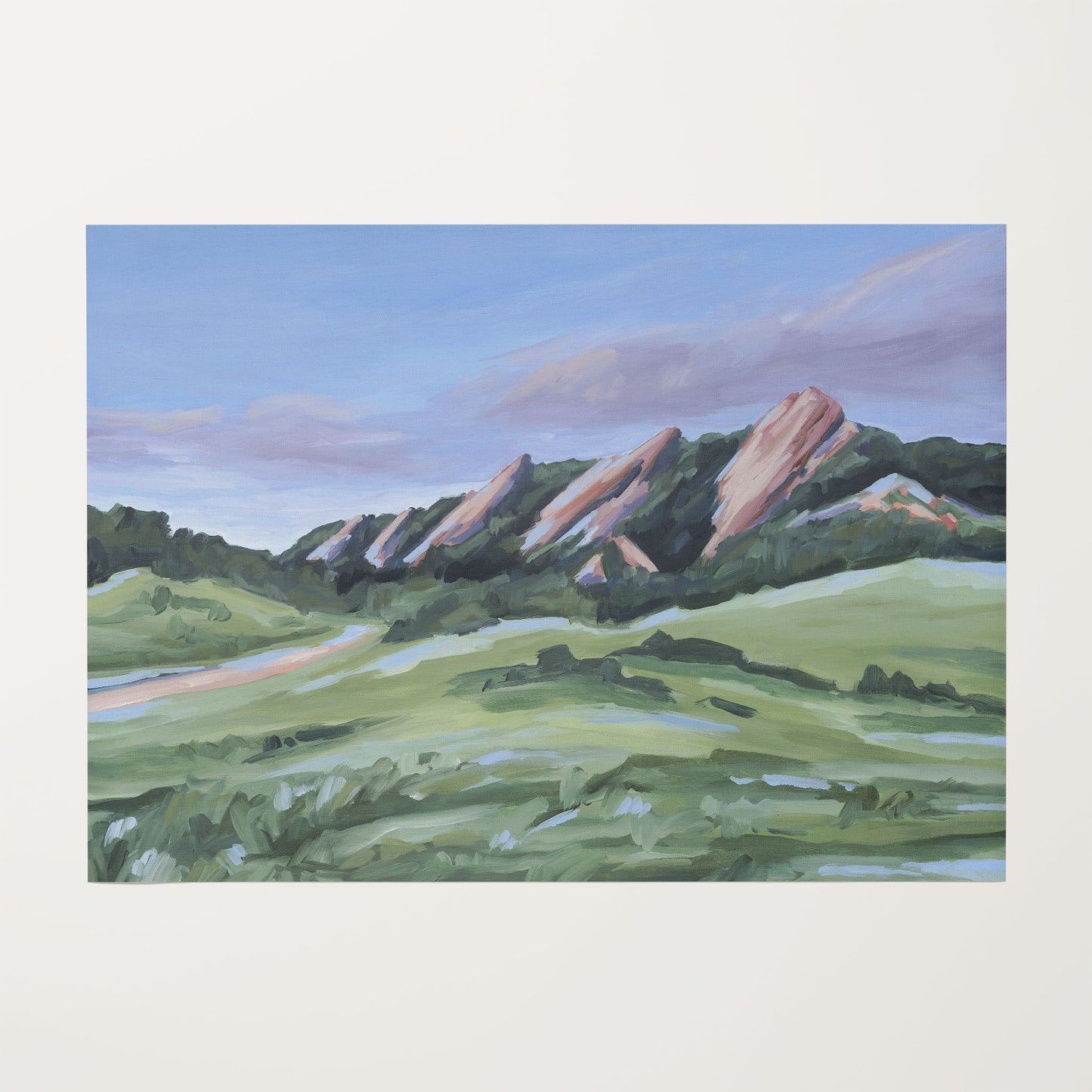 "Evening at the Flatirons" Art Print - Katie Garrison Art