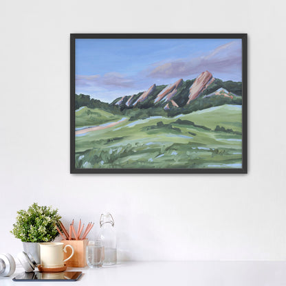 "Evening at the Flatirons" Art Print - Katie Garrison Art