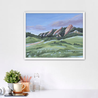 "Evening at the Flatirons" Art Print - Katie Garrison Art