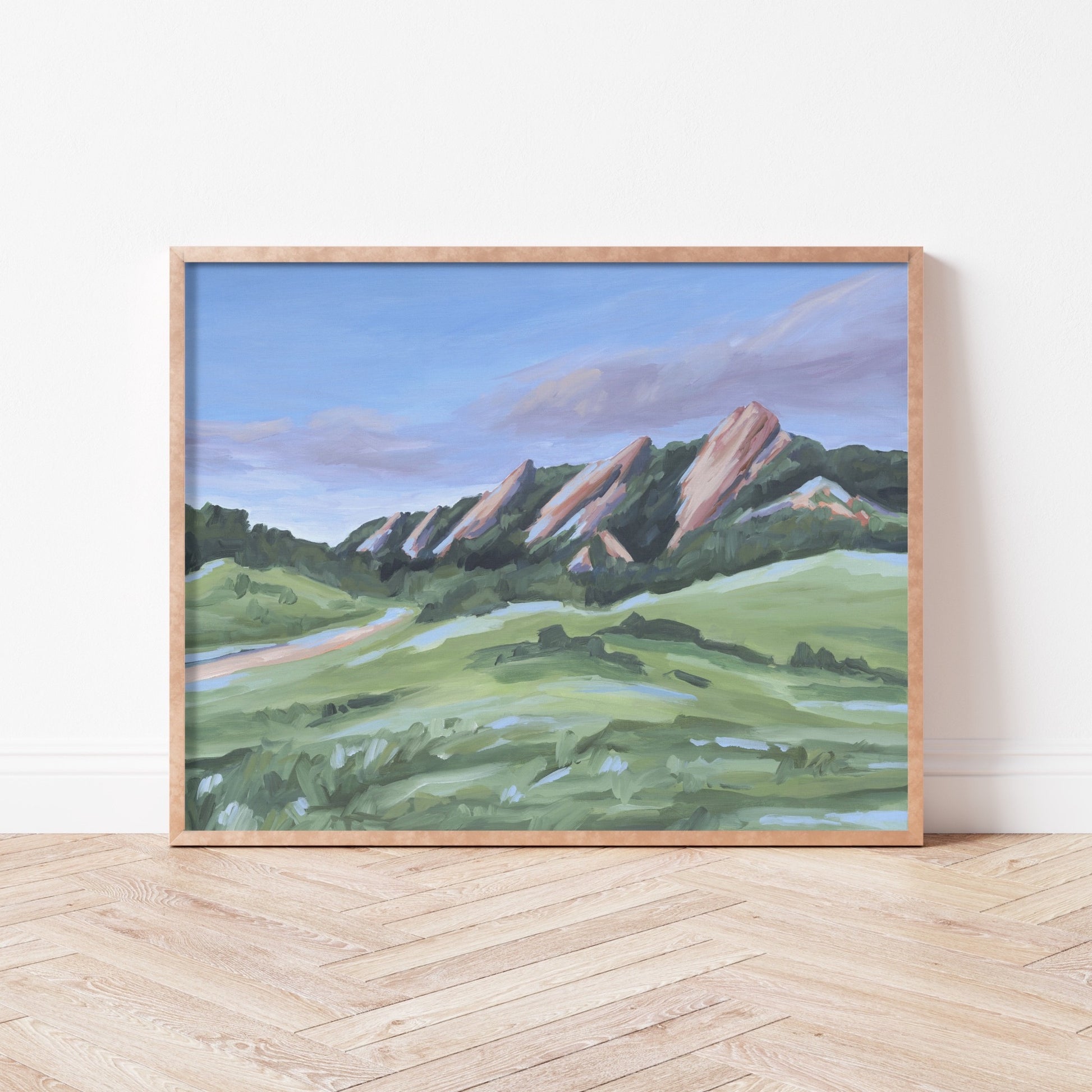 Evening at the Flatirons Boulder Colorado Mountain Art Print