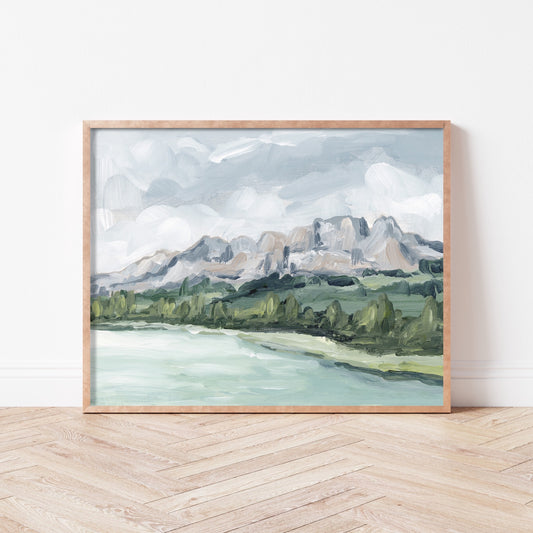 Lake in the North Banff National Park Art Print