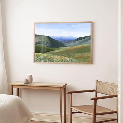 "Mountain Town" Art Print