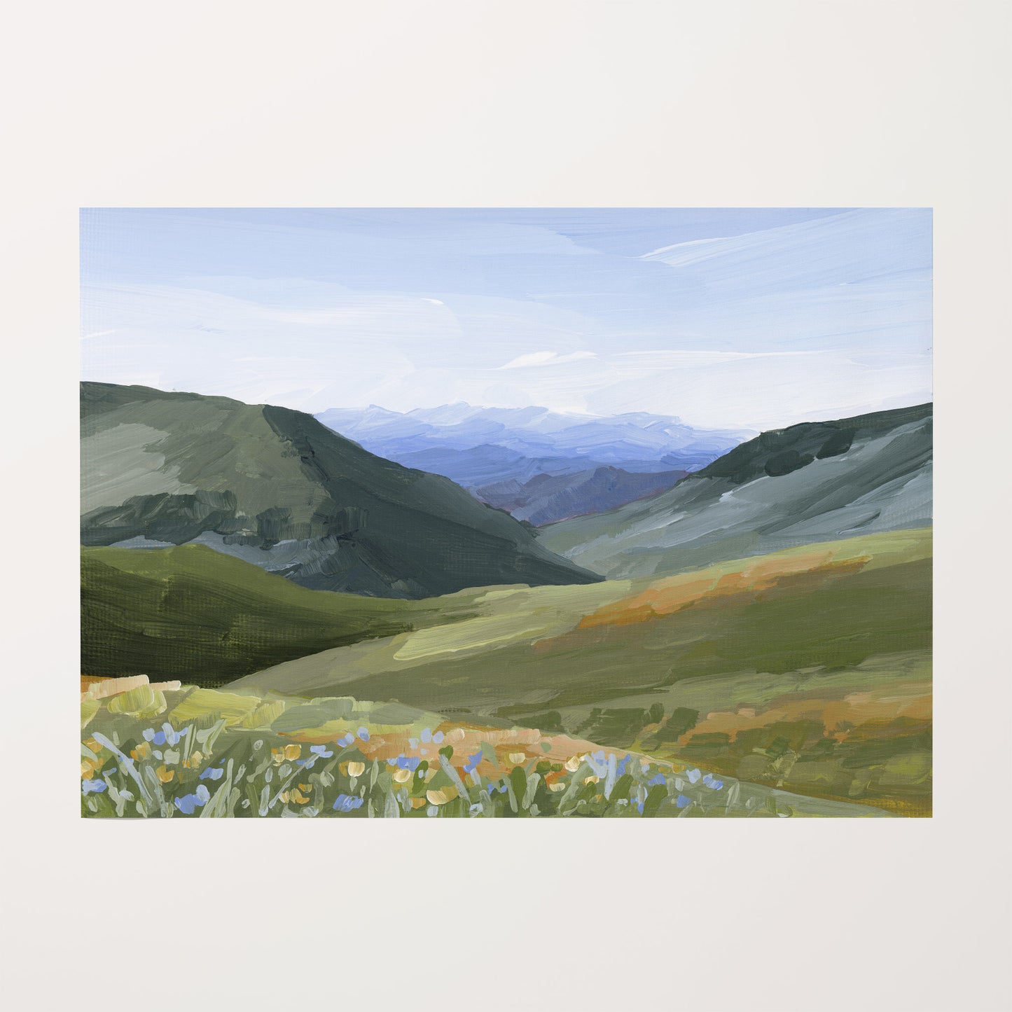 "Mountain Town" Art Print