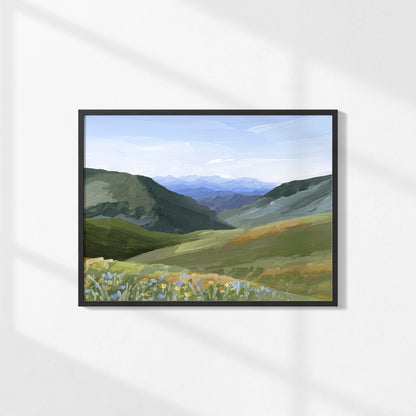 "Mountain Town" Art Print