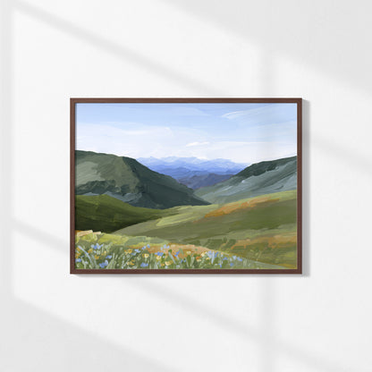 "Mountain Town" Art Print