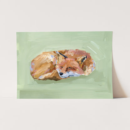 "Napping Fox" Art Print