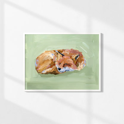 "Napping Fox" Art Print