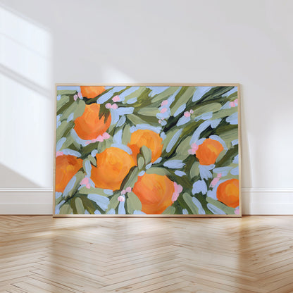 "Oranges and Blossoms" Art Print