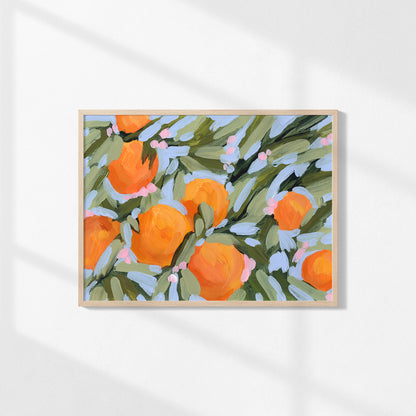 "Oranges and Blossoms" Art Print