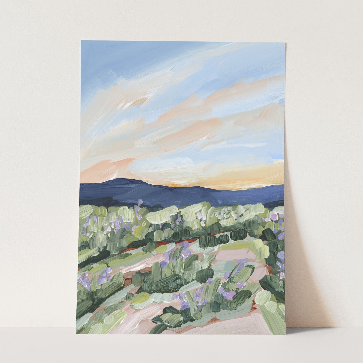 "Sandstone and Wildflowers" Art Print