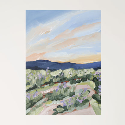 "Sandstone and Wildflowers" Art Print