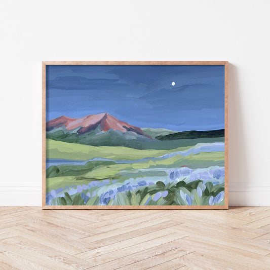 When the Moon Shines Crested Butte Colorado Art