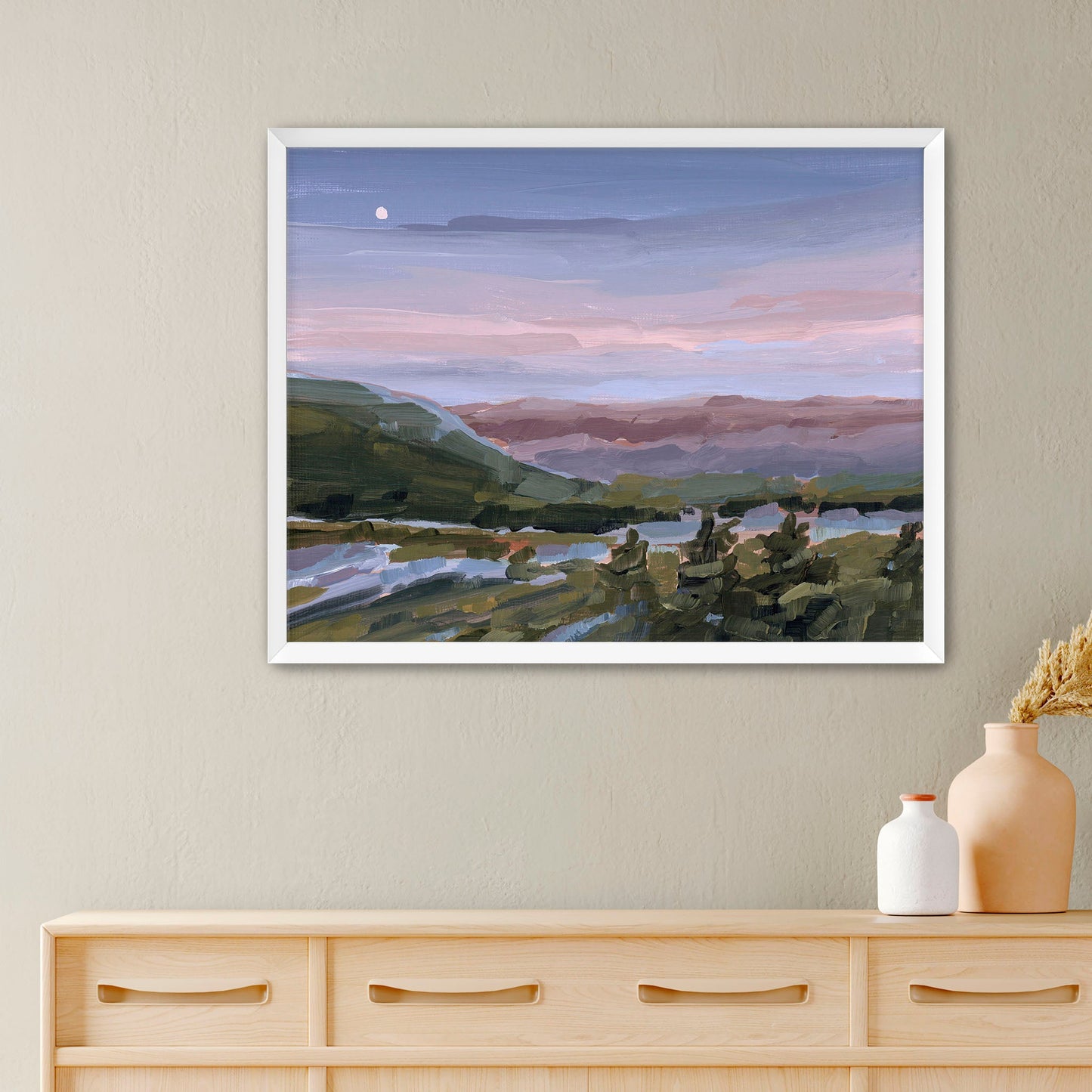 ’A Still Night’ Art Print - Paper / 5x7 in / White Frame - Blue Ridge Mountains Wall - Appalachian Trail - blue