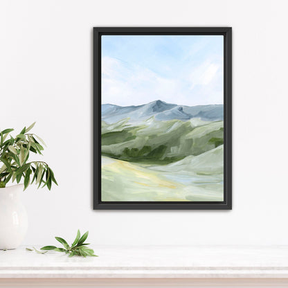 ’Above the Treeline’ Art Print - Stretched Canvas / 8x10 in / Black Frame - Colorado Mountain Wall - abstract - Artwork