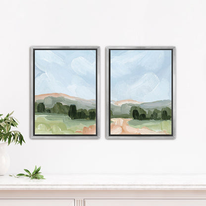 ’Almost Home’ Diptych Art Print || Set of 2 - Stretched Canvas / 8x10 in / Silver Frame - abstract - Artwork - Colorado