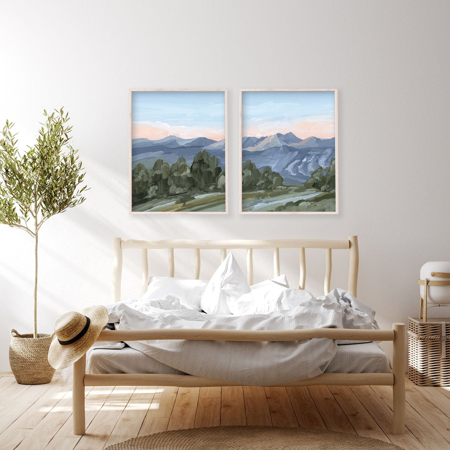 ’Alpine Glow’ Diptych Art Print || Set of 2 - abstract - Artwork - Breckenridge - Colorado