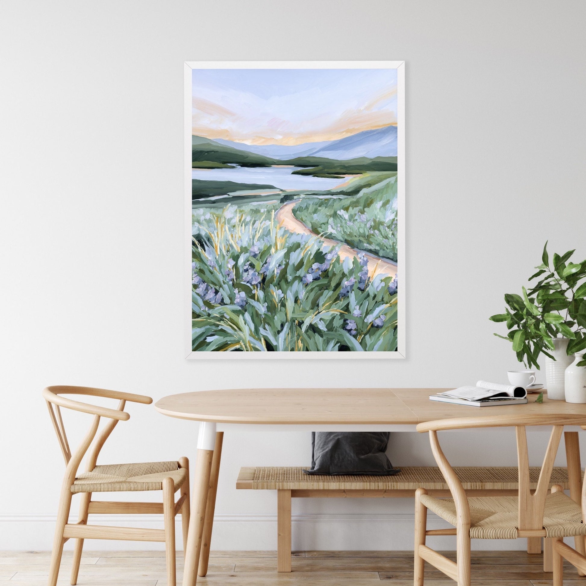 ’Among the Wildflowers’ Art Print - Mountain Landscape Wall - Artwork - botanical - Colorado - Dillon