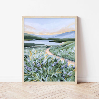 ’Among the Wildflowers’ Art Print - Mountain Landscape Wall - Artwork - botanical - Colorado - Dillon