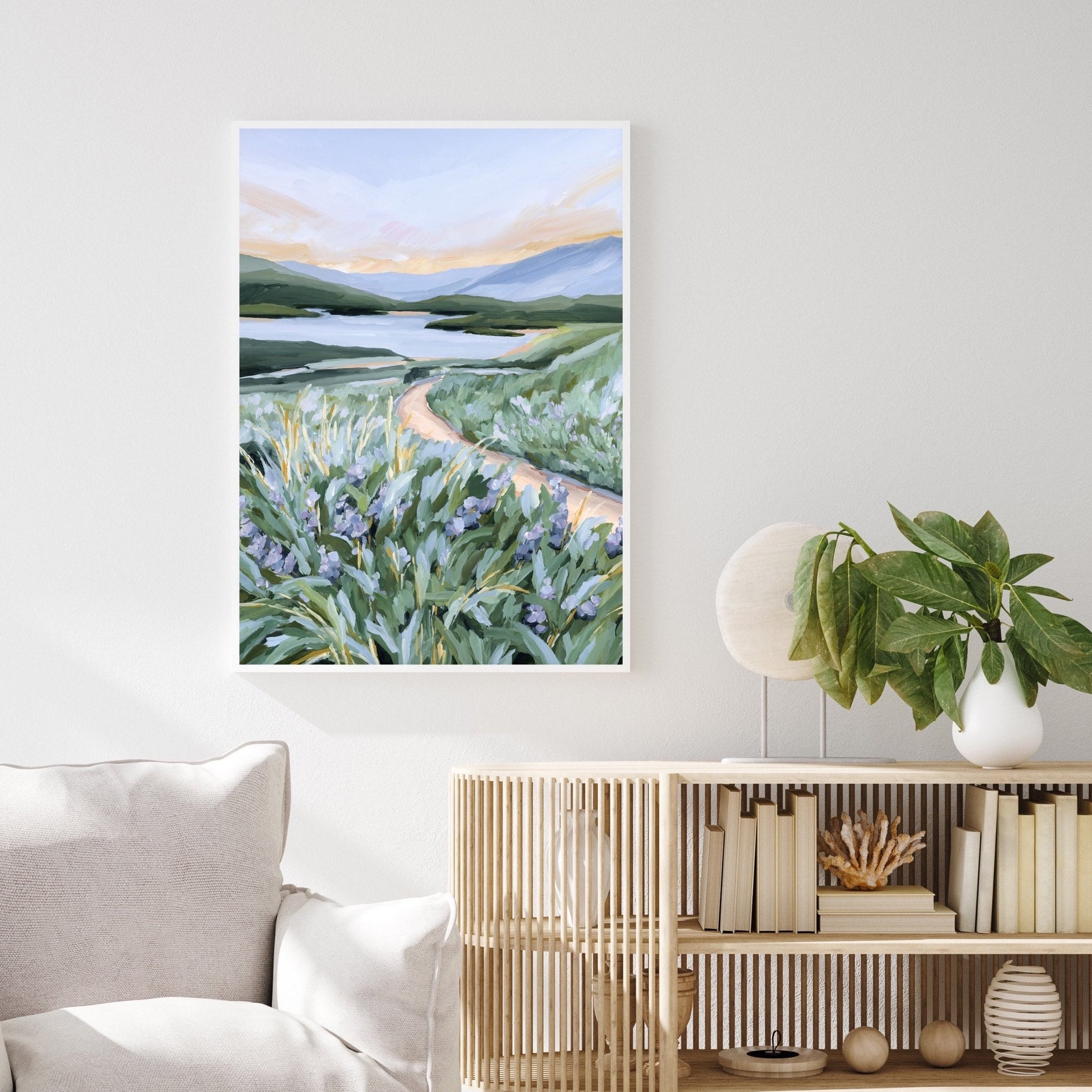 ’Among the Wildflowers’ Art Print - Mountain Landscape Wall - Artwork - botanical - Colorado - Dillon