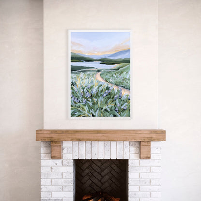 ’Among the Wildflowers’ Art Print - Mountain Landscape Wall - Artwork - botanical - Colorado - Dillon