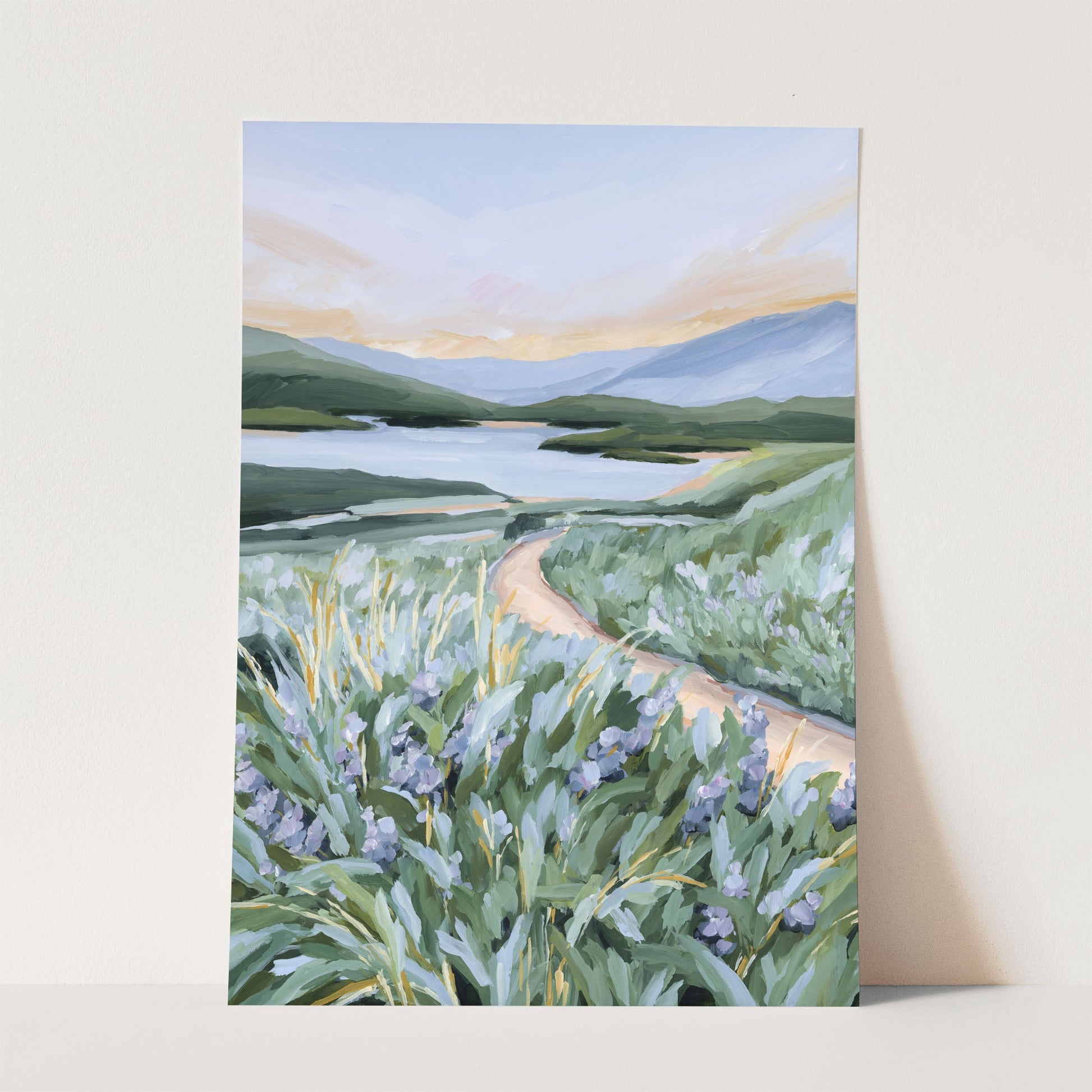 ’Among the Wildflowers’ Art Print - Paper / 5x7 in / No Frame - Mountain Landscape Wall - Artwork - botanical