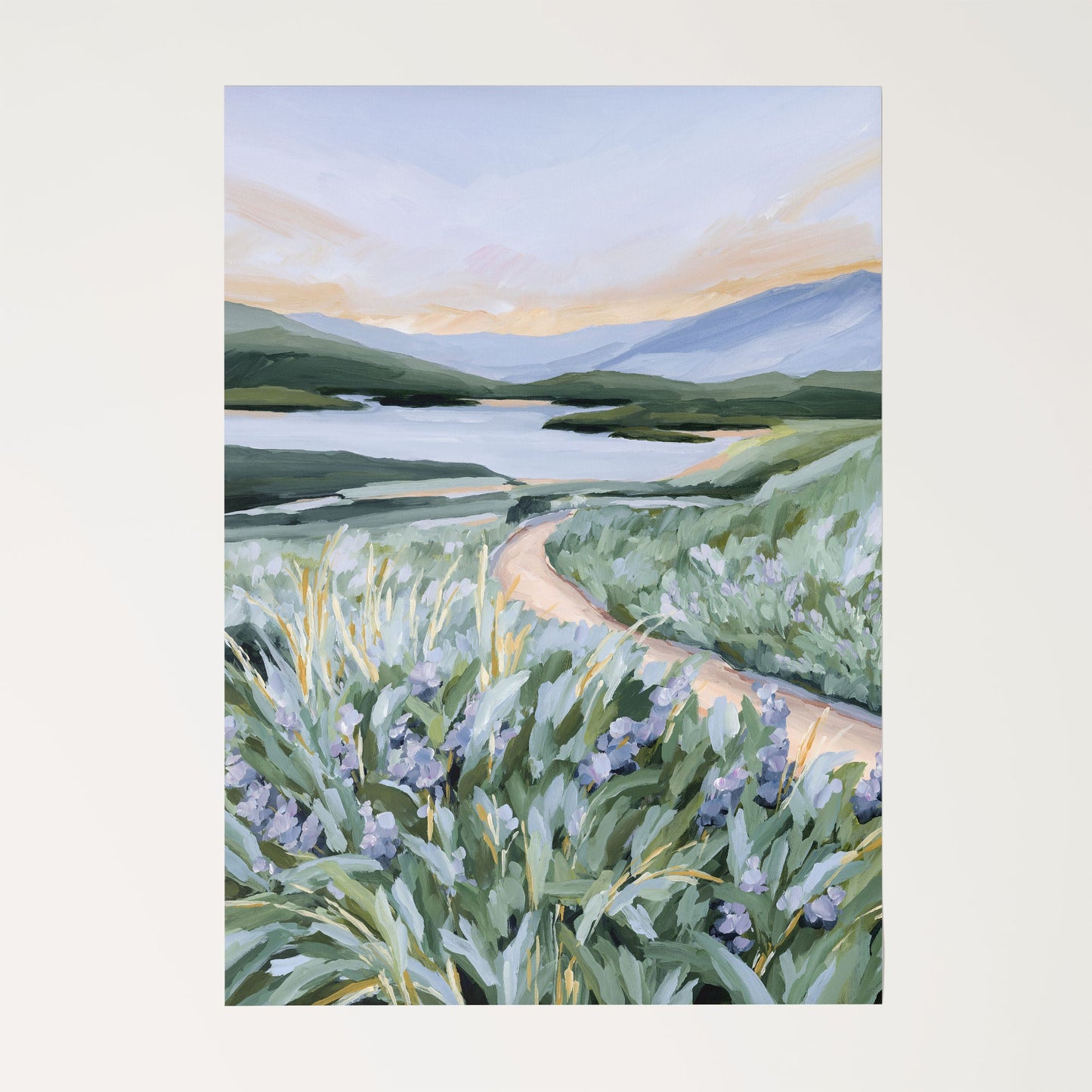 ’Among the Wildflowers’ Art Print - Rolled Canvas / 8x10 in / No Frame - Mountain Landscape Wall - Artwork