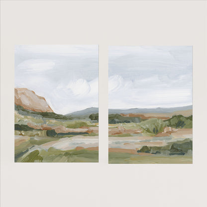 ’An Hour in the Garden’ Diptych Art Print || Set of 2 - Paper / 5x7 / No Frame - abstract - Artwork - Colorado - Springs