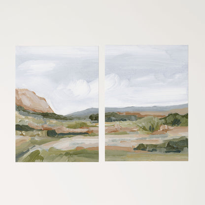 ’An Hour in the Garden’ Diptych Art Print || Set of 2 - Rolled Canvas / 8x10 / No Frame - abstract - Artwork - Colorado