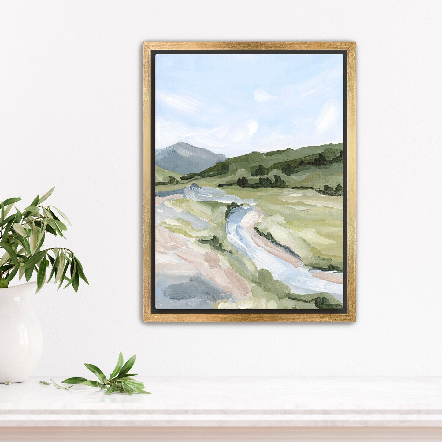 ’Animas Fork I’ Art Print - Stretched Canvas / 8x10 in / Gold Frame - Colorado Mountain Wall - abstract - Artwork