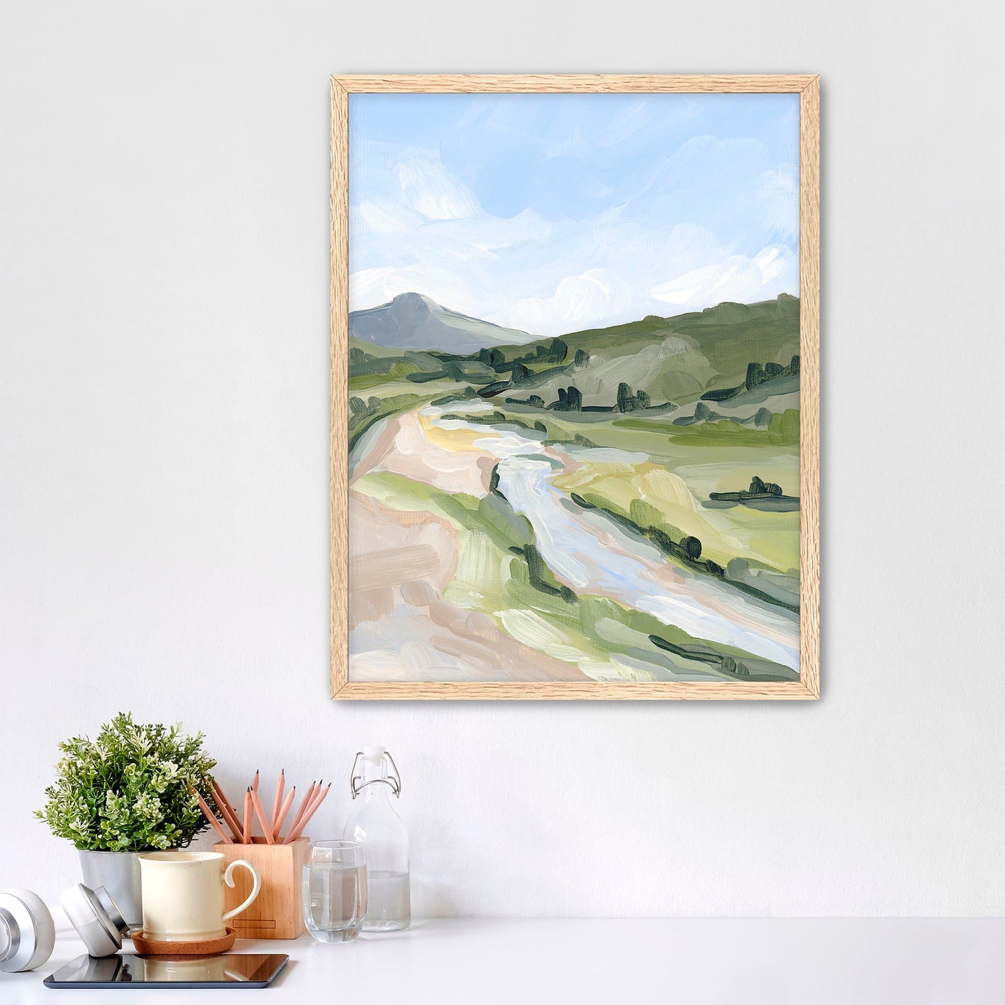 ’Animas Fork II’ Art Print - Paper / 5x7 in / Oak Frame - Colorado Landscape - abstract - Artwork