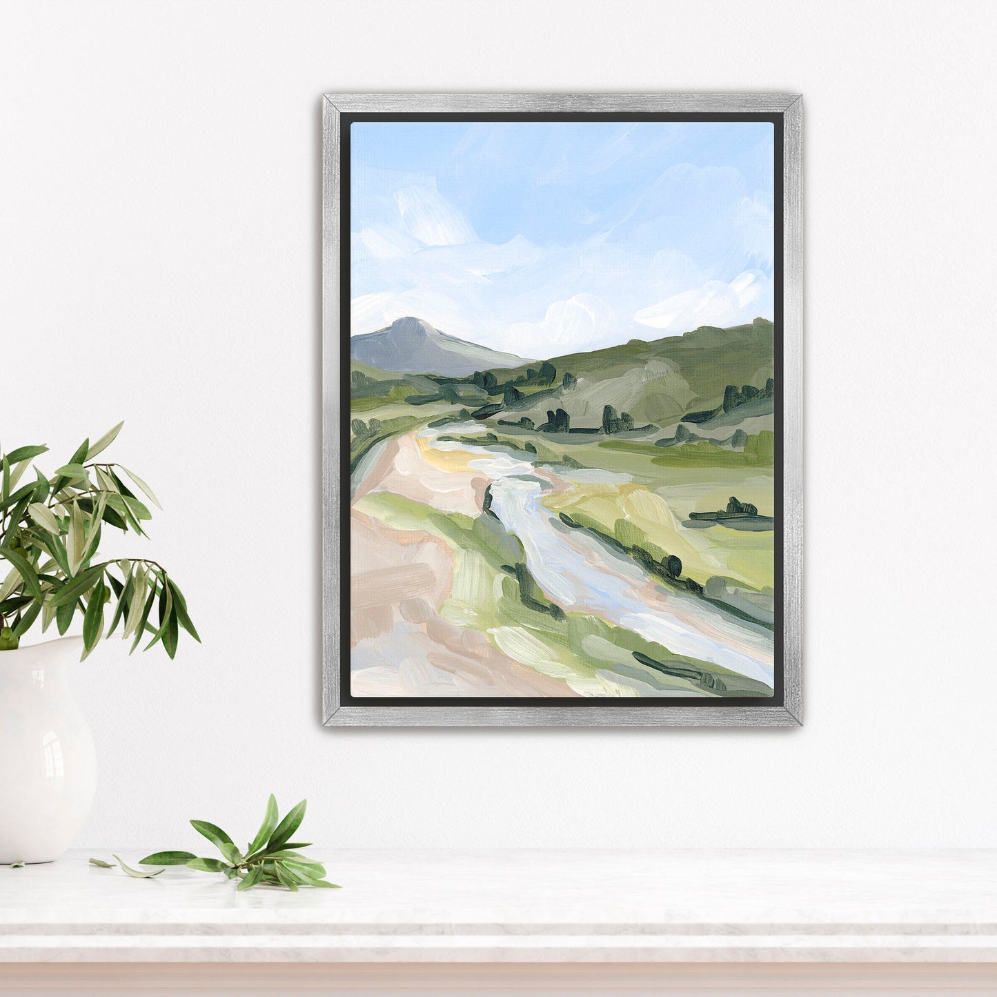 ’Animas Fork II’ Art Print - Stretched Canvas / 8x10 in / Silver Frame - Colorado Landscape - abstract - Artwork