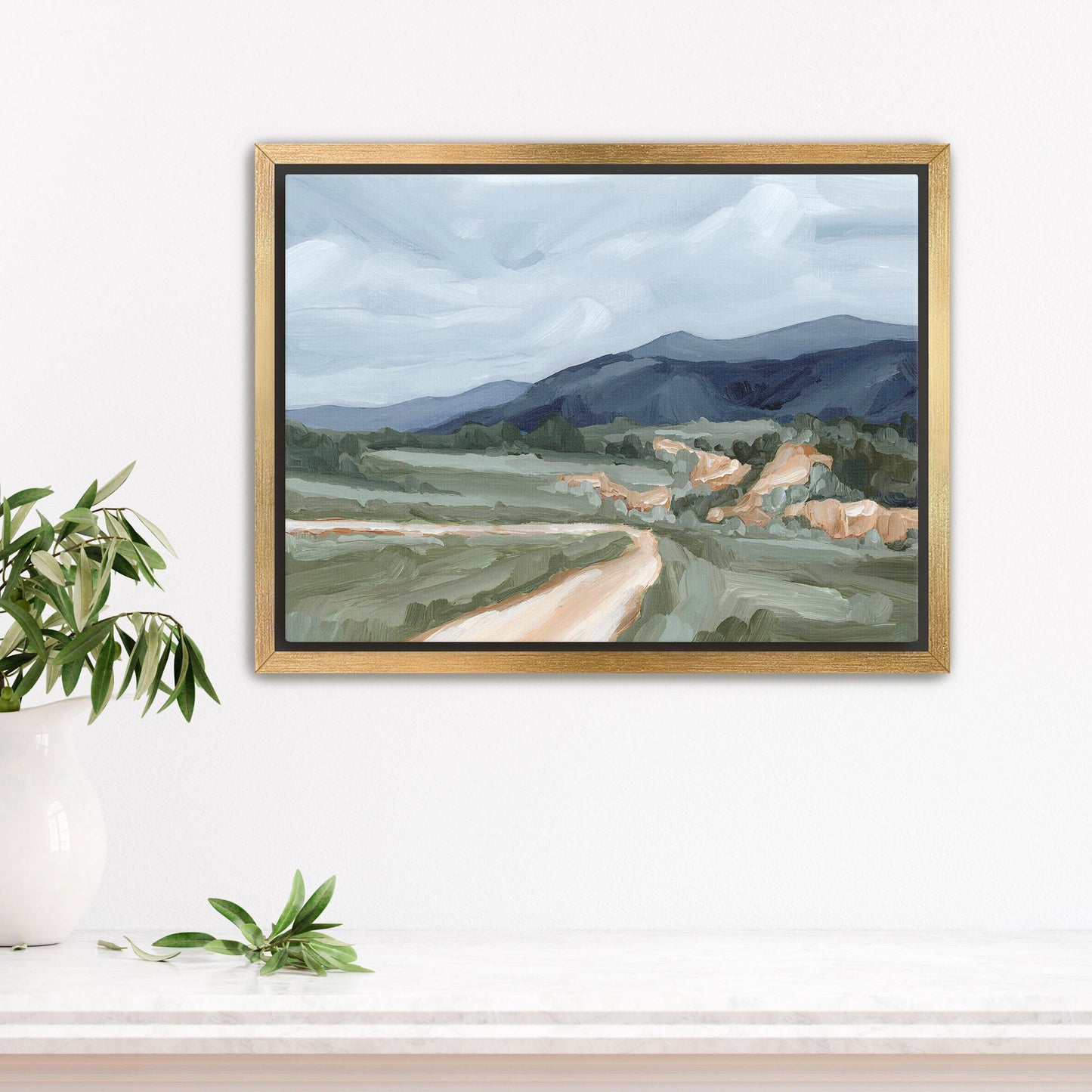 ’April Canyon’ Art Print - Stretched Canvas / 8x10 in / Gold Frame - Colorado Springs - abstract - Artwork