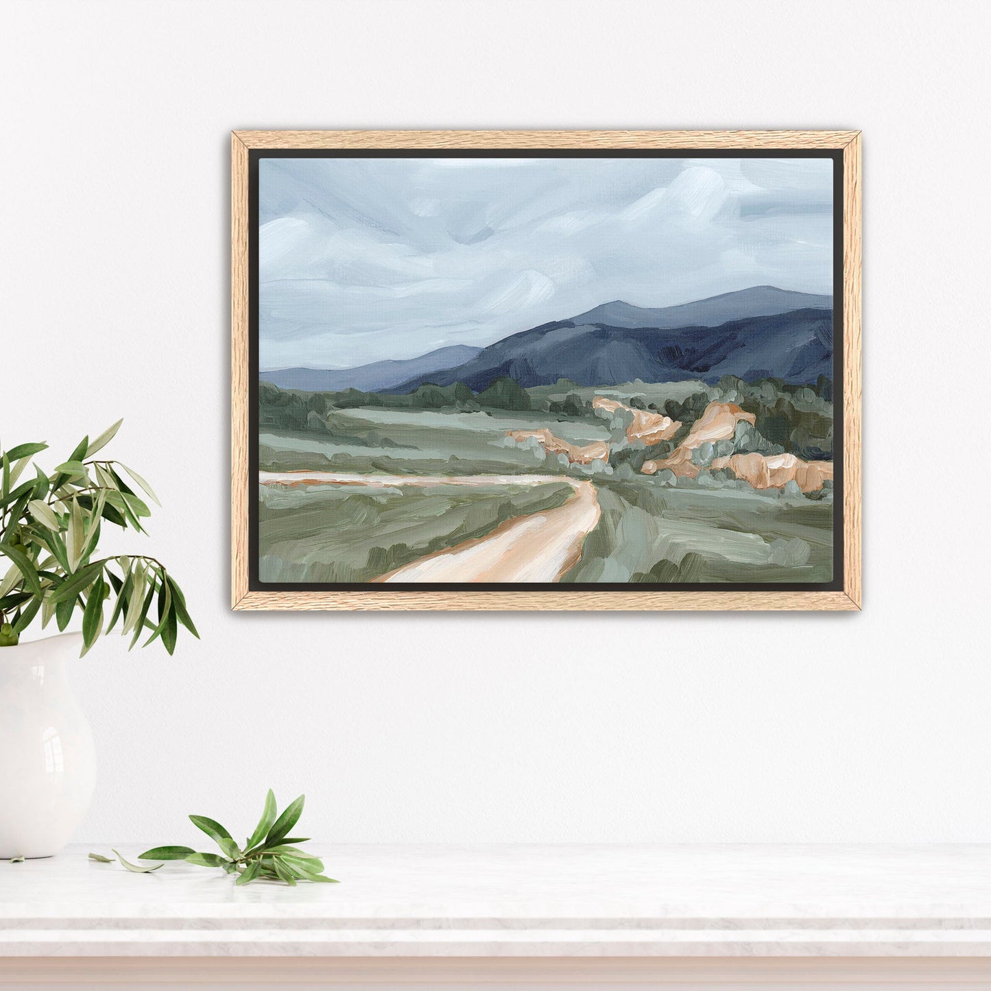 ’April Canyon’ Art Print - Stretched Canvas / 8x10 in / Oak Frame - Colorado Springs - abstract - Artwork