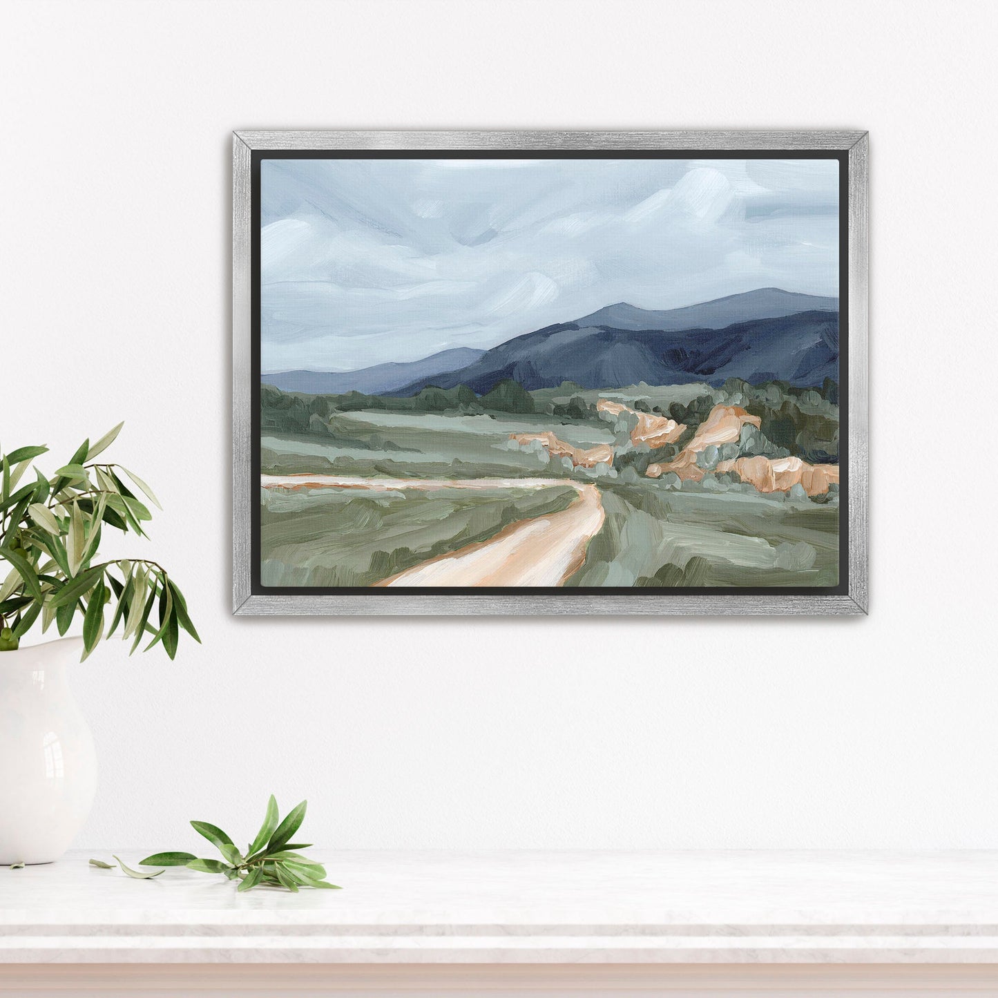 ’April Canyon’ Art Print - Stretched Canvas / 8x10 in / Silver Frame - Colorado Springs - abstract - Artwork