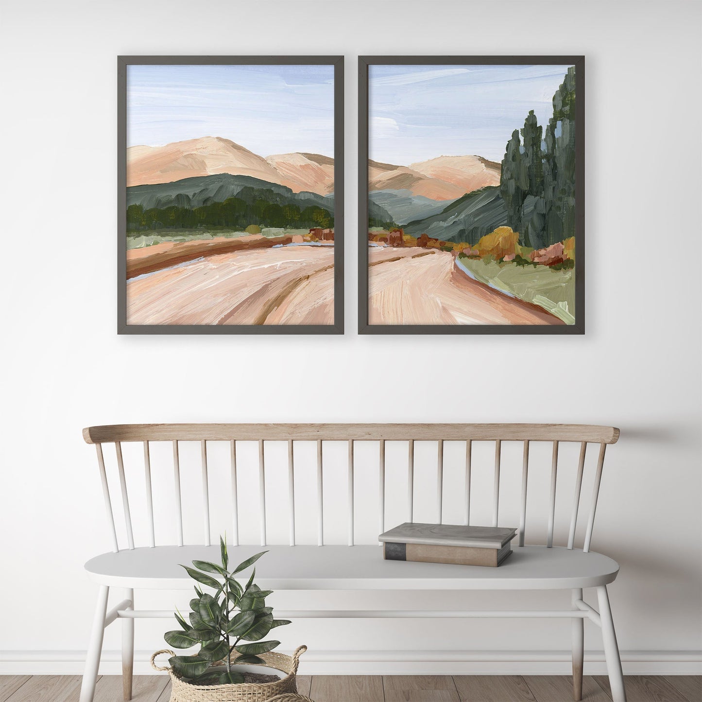 ’Autumn in the Rockies’ Diptych Art Print || Set of 2 - abstract - Artwork - Autumn - Colorado