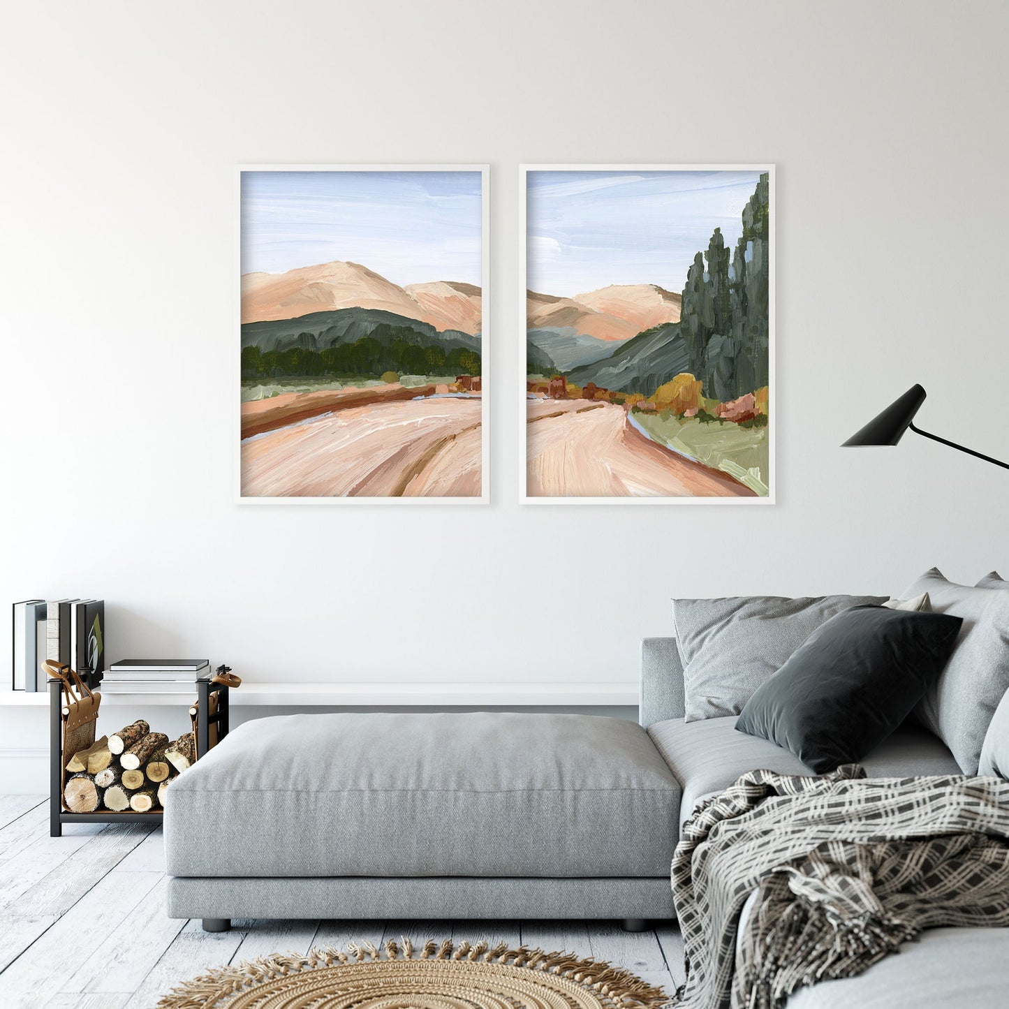 ’Autumn in the Rockies’ Diptych Art Print || Set of 2 - abstract - Artwork - Autumn - Colorado