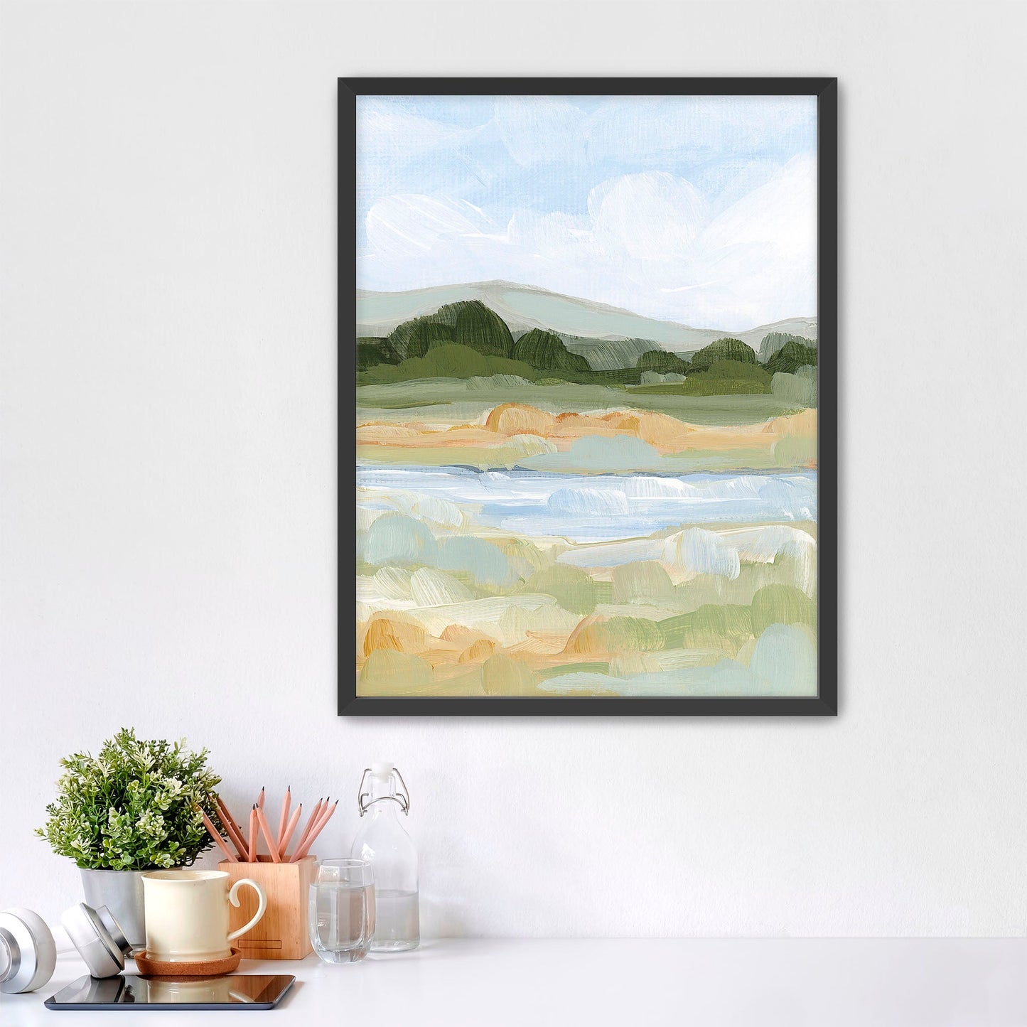 ’Back Again’ Art Print - Paper / 5x7 in / Black Frame - Colorado Mountain Wall - abstract - Artwork - Landscape