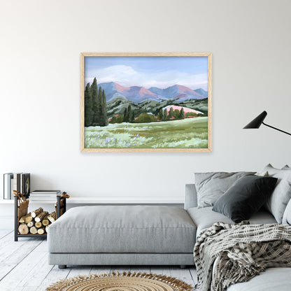 ’Basin Glow’ Art Print - Idaho Landscape Mountain Wall - ’sun valley’ - abstract - Artwork