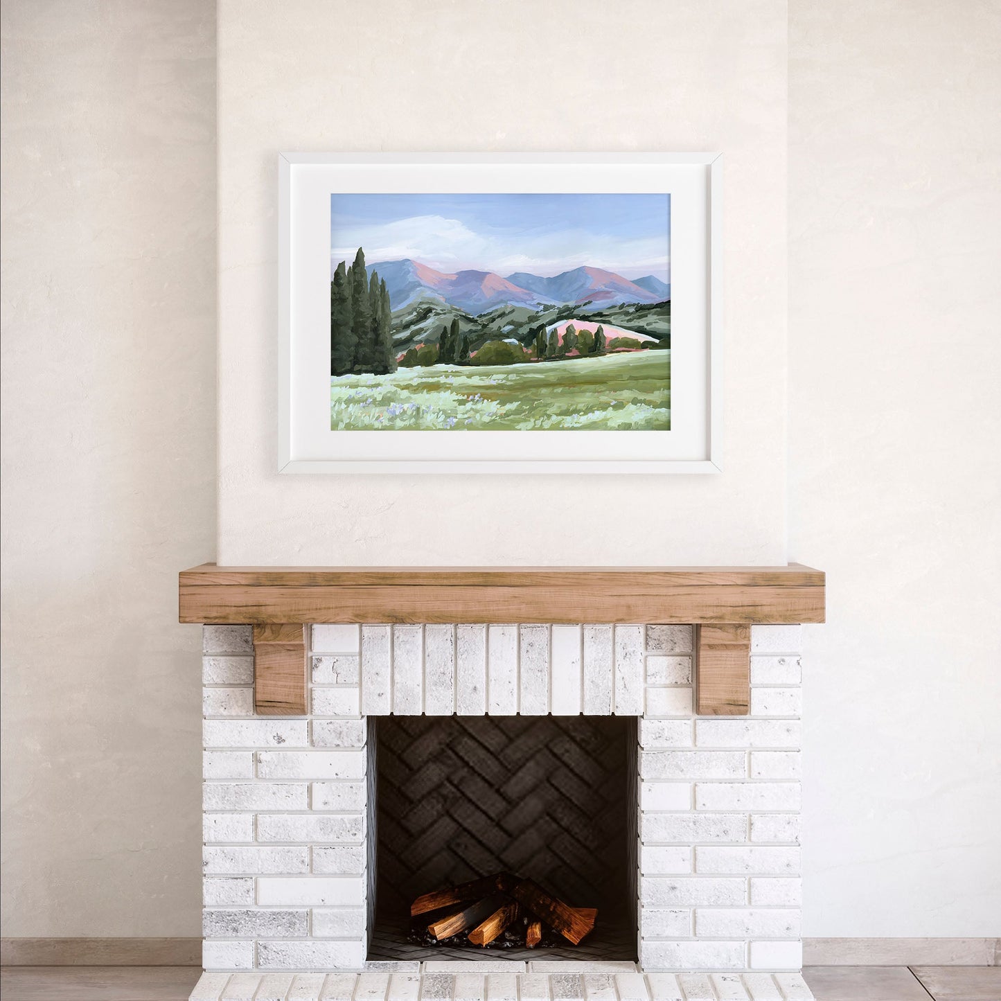 ’Basin Glow’ Art Print - Idaho Landscape Mountain Wall - ’sun valley’ - abstract - Artwork