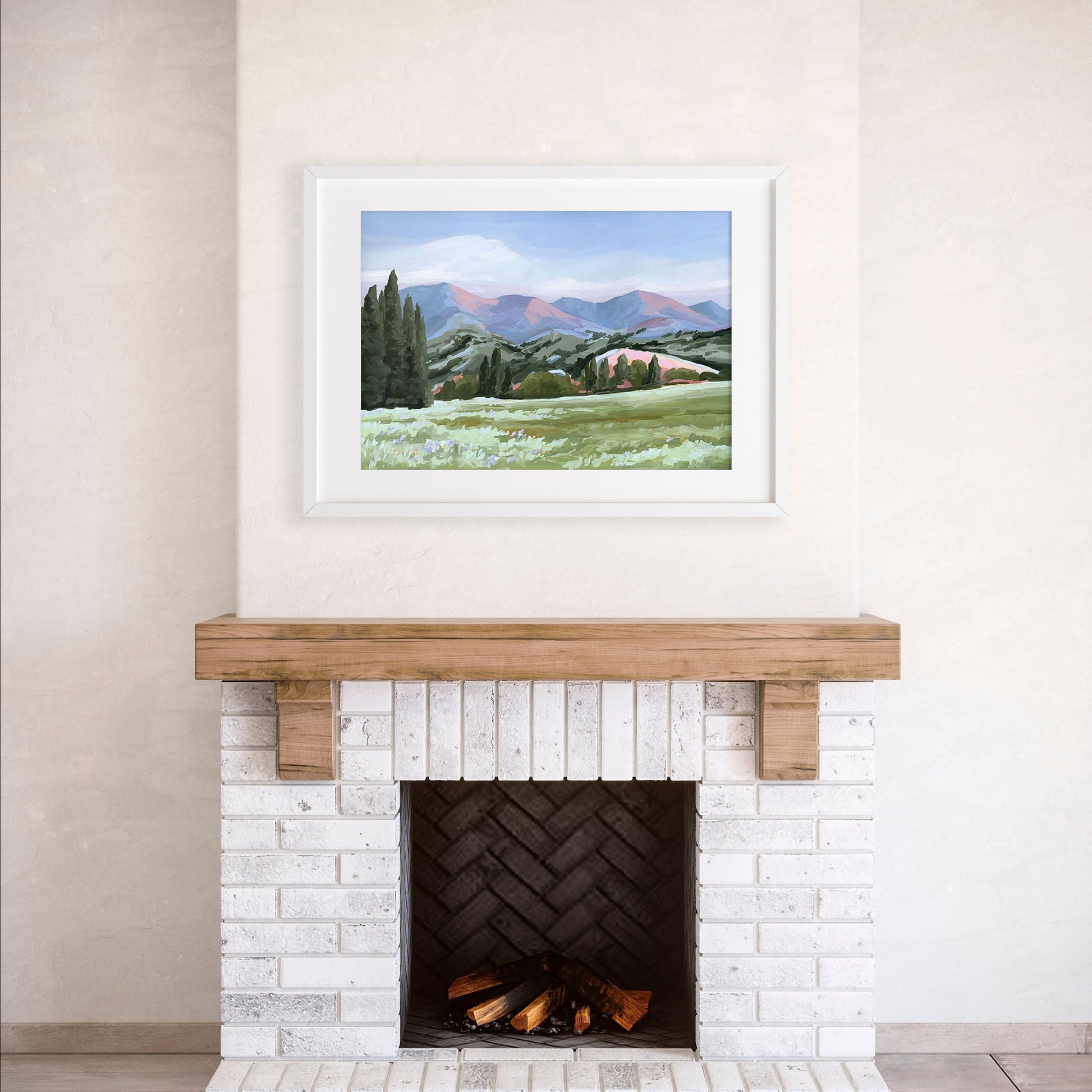 ’Basin Glow’ Art Print - Idaho Landscape Mountain Wall - ’sun valley’ - abstract - Artwork