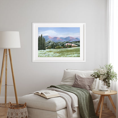 ’Basin Glow’ Art Print - Idaho Landscape Mountain Wall - ’sun valley’ - abstract - Artwork