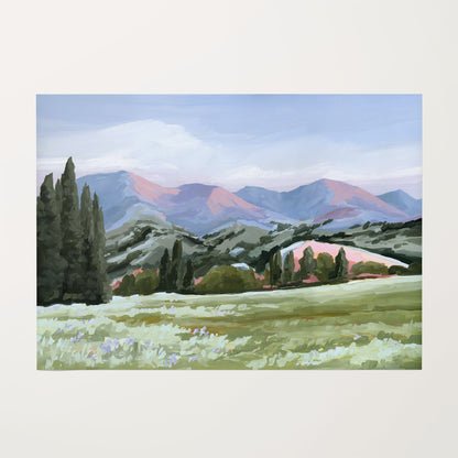 ’Basin Glow’ Art Print - Rolled Canvas / 8x10 in / No Frame - Idaho Landscape Mountain Wall - ’sun valley’ - abstract