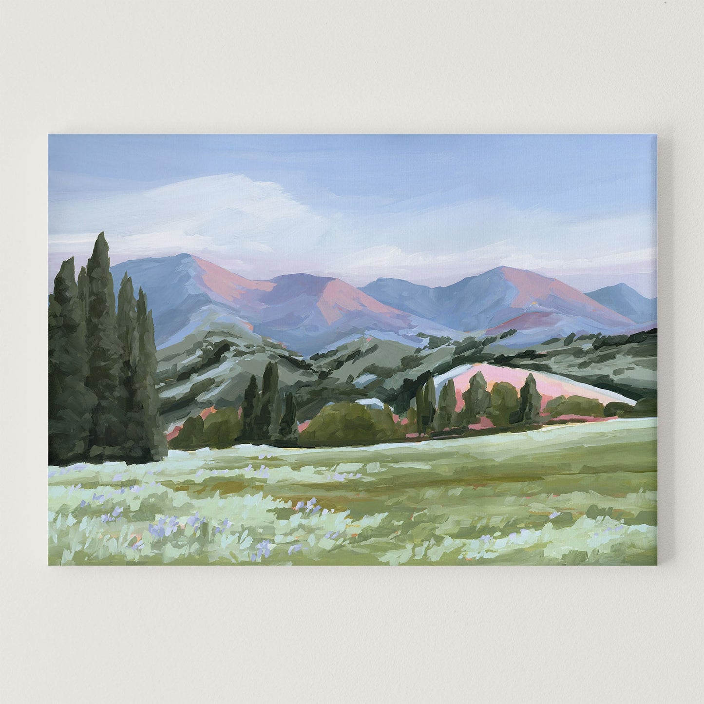’Basin Glow’ Art Print - Stretched Canvas / 8x10 in / No Frame - Idaho Landscape Mountain Wall - ’sun valley’