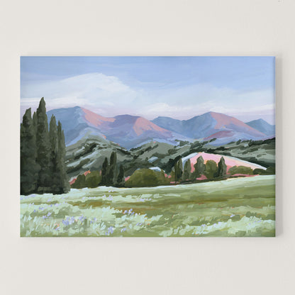 ’Basin Glow’ Art Print - Stretched Canvas / 8x10 in / No Frame - Idaho Landscape Mountain Wall - ’sun valley’
