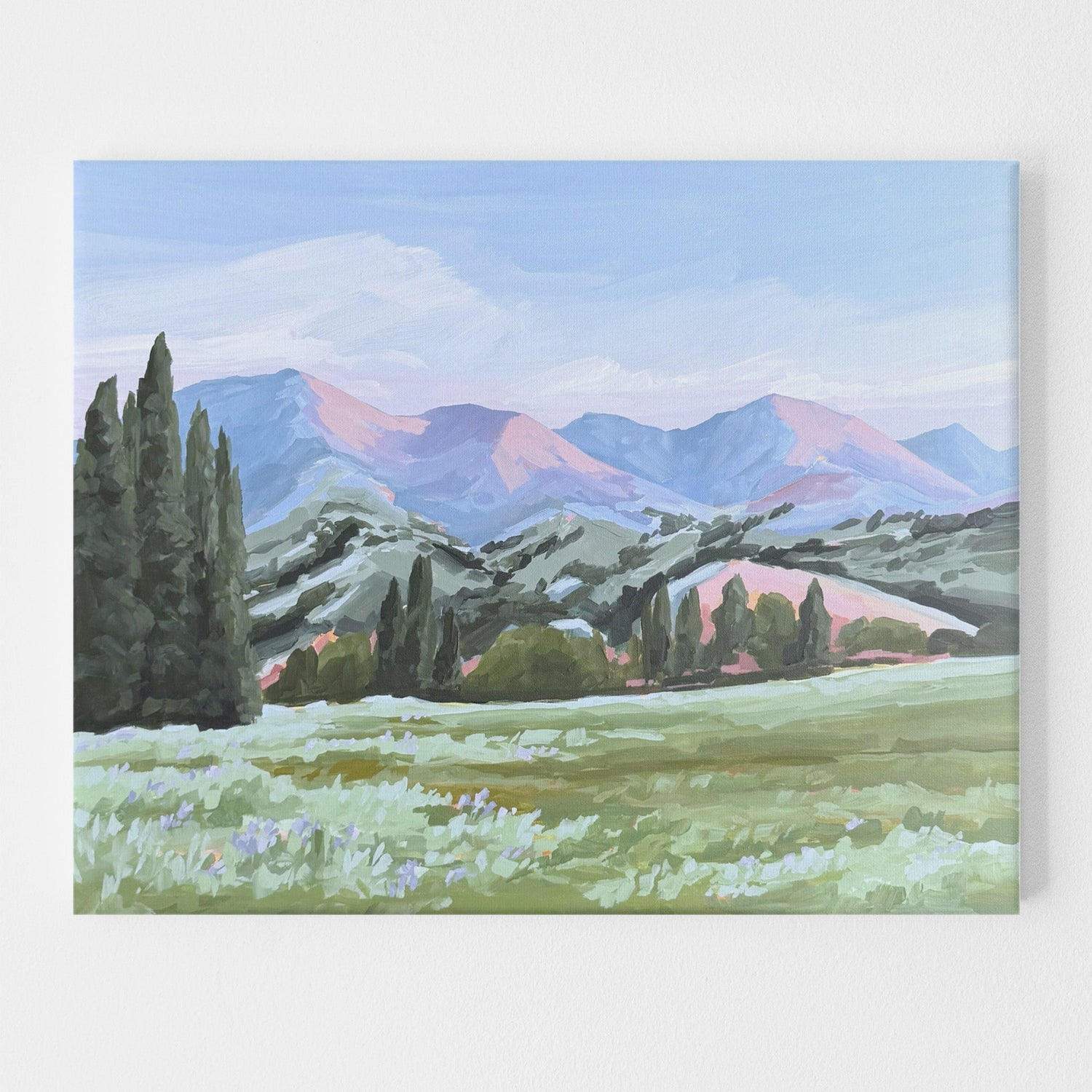 ’Basin Glow’ Original Painting || 24x30 - Sun Valley Idaho Landscape - ’snake river’ - ’sun valley’ - abstract