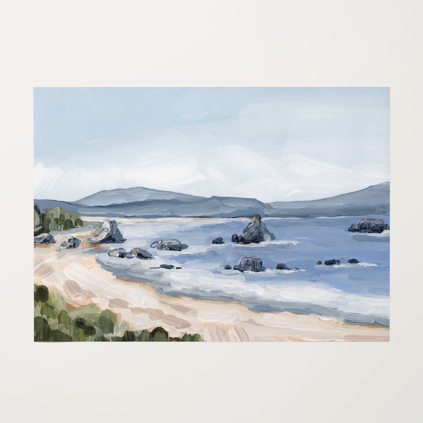 ’Battle Rock Beach’ Art Print - Rolled Canvas / 8x10 in / No Frame - Oregon Coastal - Artwork - Beach - coast