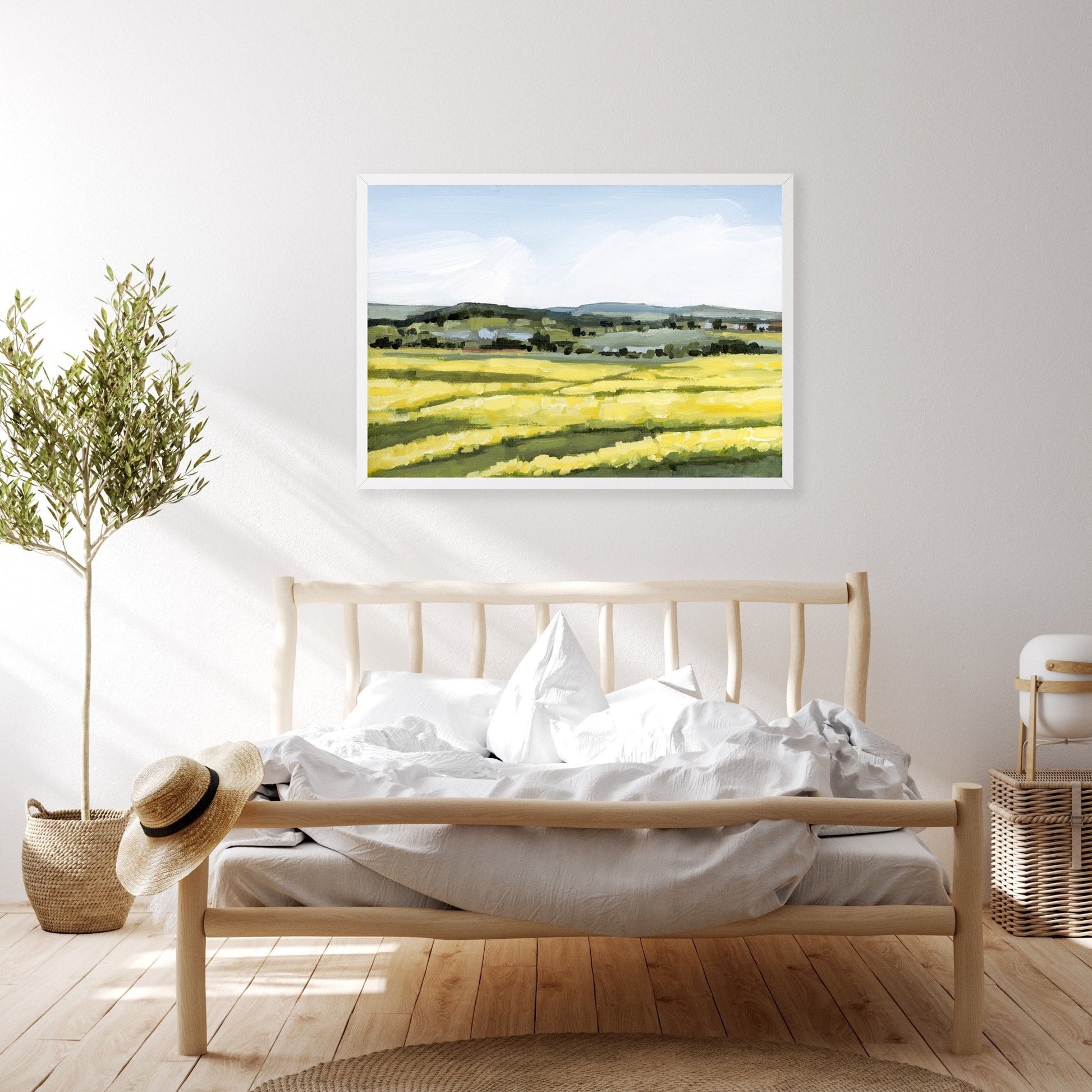 ’Blooming Fields’ Art Print - Germany Landscape Wall - Artwork - Europe - Flowers