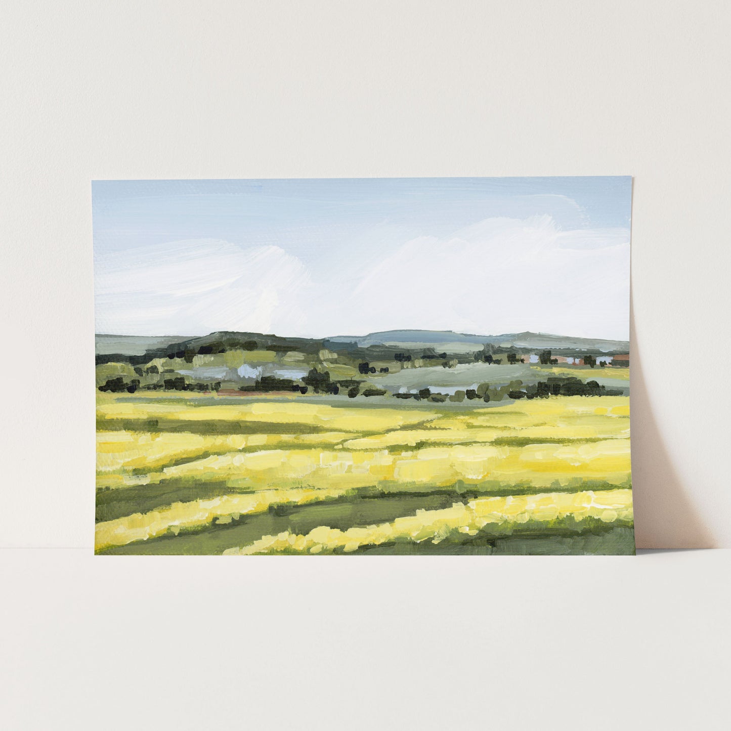 ’Blooming Fields’ Art Print - Paper / 5x7 in / No Frame - Germany Landscape Wall - Artwork - Europe - Flowers