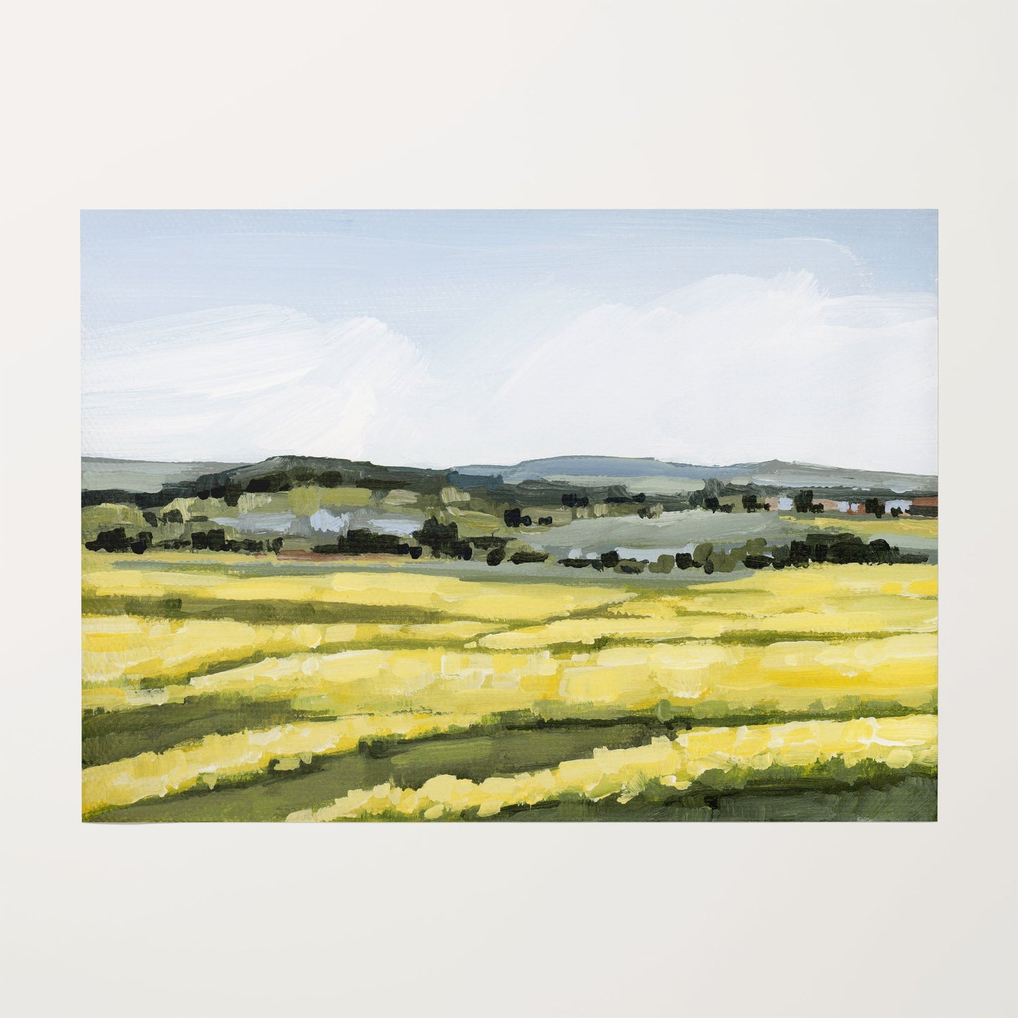 ’Blooming Fields’ Art Print - Rolled Canvas / 8x10 in / No Frame - Germany Landscape Wall - Artwork - Europe - Flowers