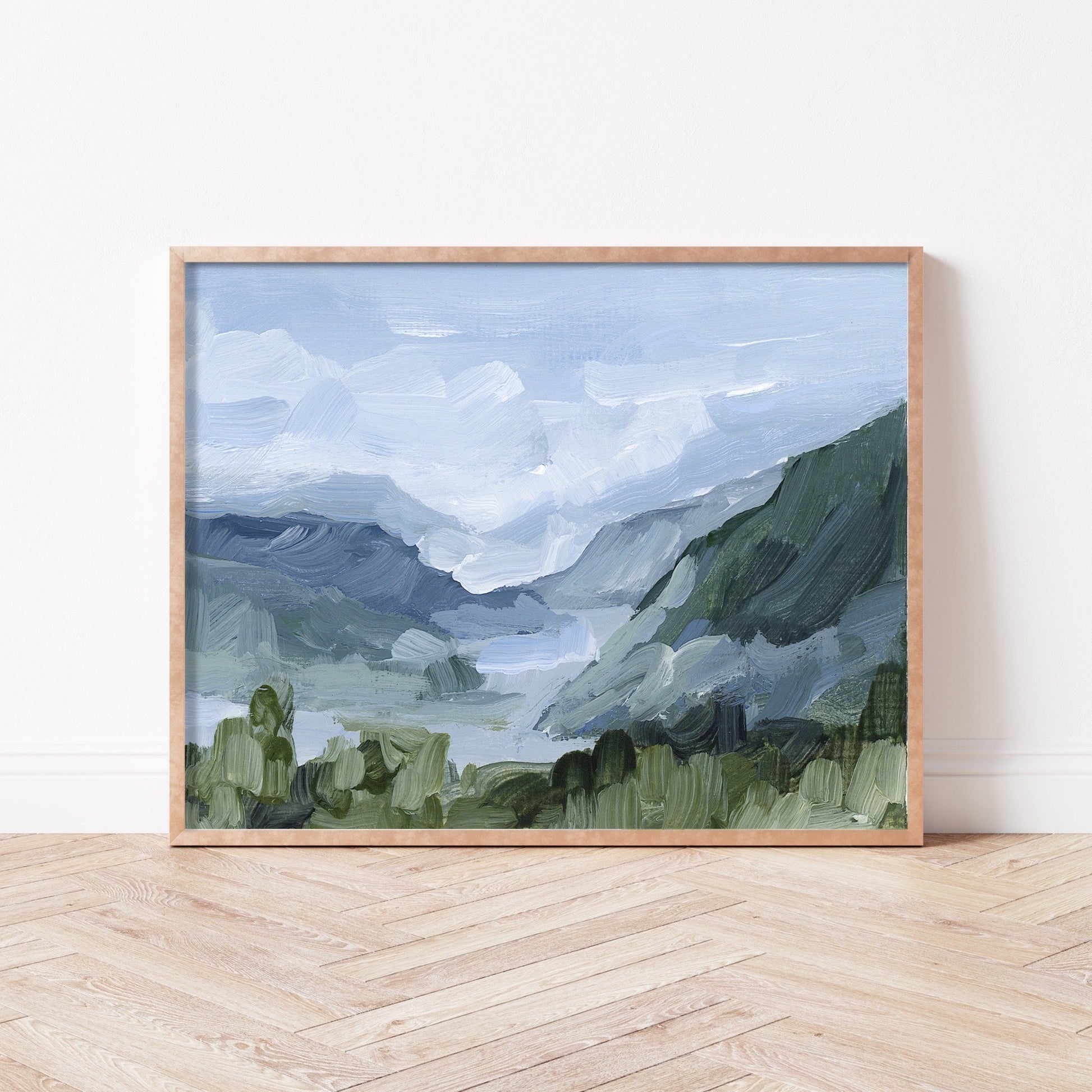 ’Blue Juneau’ Art Print - Alaska Mountain Landscape - coast - Coastal - coastline